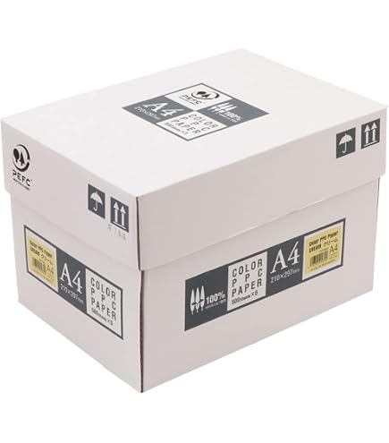 Amazon.co.jp: 北越紀州 NEWファインカラー A4判 クリーム 500枚