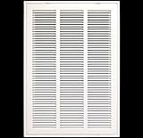 16 " x 30スチールReturnエアフィルタグリルfor 1 "フィルタ – Removable Face /ドア – HVACダクトカバー – フラットStamped面 – ホワイト