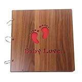 DIYフォトアルバムスクラップブック木製結婚記念Friendファミリカップル卒業旅行Love Storyメモリsent a粘着イエロー装飾レーステープ( Baby Love )