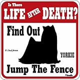 LIFE AFTER DEATH YORKIE サインボード：ヨーキー 警戒中 看板 Made in U.S.A [並行輸入品]