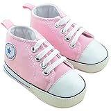 Dealzip Inc Unisex Toddler Infant Baby Boy Girl Sneakers Canvas Sneaker for Prewalker(3-6 months,Pin