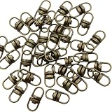 KUKU工房 回転カン キーホルダー金具 18mm 50個セット (シルバー)