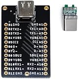 Treedix USB type C 変換ボード メスコネクタ 24ピン DIP化キット type-C オスソケット付き