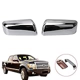 （ベンマロ）BENMALL-　フォード　クローム　 トップハーフミラーキャップカバー（右＆左）　2004-2008フォードF150 FX4＆XLTに合う　 XL、STXまたは04 Heritageに適