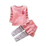 Tovadoo 子供服 ベビー服 女の子 トップス+ズボン スカート 秋冬 長袖 多色 カラフル プリンセス 可愛い 部屋着 保育園