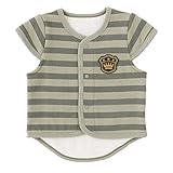 (チャックル) chuckle 袖付き中綿入り前開きベスト グレー 90cm P9077-90-00