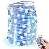 AMIR イルミネーションライト ストリングスライト フェアリーライト 5m LED電球数50 13色切り替える 2種発光モード 電池ボックス リモコン付き 室内外デコレーション インテリア クリスマ