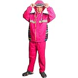 [YYCMEW] レインコート キッズ 子供用 レインスーツ 上下セット 男女兼用 反射材 収納ポーチ 付き カッパ 雨具 小学生 撥水加工 アウトドア S/M/Lサイズ