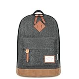 Abshoo Classical Casual Laptop Backpack for College Vintage Backpack School Bookbag Black [並行輸入品]