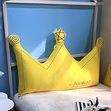 漫画ベッドクッションLargeバッククッションロング枕ダブル枕ベッド畳/プリンセススタイル/キュート/取り外し可能/洗濯可能 1.8m イエロー 24969