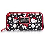 ディズニー 財布 Disney x Loungefly MINNIE MOUSE POLKA DOT QUILTED WALLET [並行輸入品]