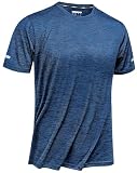 [TACVASEN] スポーツtシャツ メンズ 半袖 吸汗速乾 ジムウェア トレーニング 通気 冷感 夏服 ジョギング ランニングシャツ ブルー L
