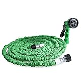 引き込み式の水パイプ洗浄水パイプ水スプレーパイプ3倍の延長緑50フィート