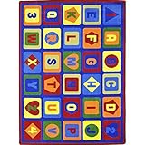 Joy Carpets Kid Essentials Early Childhood Lots to Learn Rug Multicolored 7'8 x 10'9 [並行輸入品]