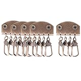 uxcell キーロー アイアン キーチェーンキーローリベット 4つクラスプリベット ハードウェア 5個入り