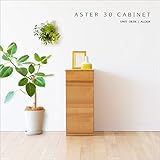 【takano_mokkou 高野木工 アスター デスク アルダー 天板＋単品セット】 デスク 机 ユニットデスク リビングボード リビング収納 (W30キャビネット右開き)