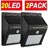4MODE 20LED 2PACK Upgraded Super Bright Sogrand Solar Motion Sensor Light Weatherproof Outdoor Solar