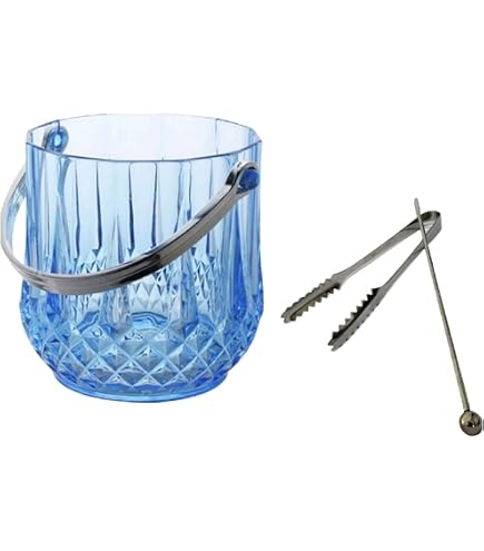 Amazon｜アイスペール 氷入れ クリア トング ハンドル付き 1100ml 持ち