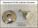 V011 Single Clear knob with the best Polished Chrome hardware for door/drawer of any thickness [並行輸入