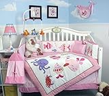 SoHo The Sea Sweetie Baby Crib Nursery Bedding Set 14 pcs included Diaper Bag with Changing Pad & Bo