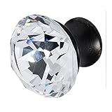 Wisdomストーン4223orb-c NinaノブNina 1 – 3 / 8 in。オイルはブロンズ、クリアクリスタルキャビネットノブ、オイルはブロンズ仕上げ/クリアクリスタル
