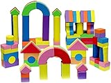 Click n' Play Nontoxic Foam Blocks, Building Block and Stacking Block, Amazing As Bath Toys, 60 Coun