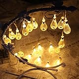かわいい　2色　透かし彫り水滴　LEDストリングライト　おしゃれ　LEDライト　環境保護　省エネルギー　イルミネーション　銅線　1.5M　ツリーライト　単3電池　デコレーションライト　LED 10個　