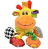 BabyPrice Elephant Toy with Teether Educational Toys Sensory Toy Teething Blankie for Baby (Hippo) [