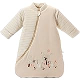 [MOMSMENU] スリーパー 赤ちゃん 冬 ベビー 暖かい 寝冷え防止 オーガニックコットン100% 柔らかい 長袖 袖取り外し 可能