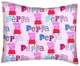 SheetWorld Crib / Toddler Percale Baby Pillow Case - Peppa Pig Pink - Made In USA by sheetworld