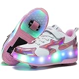 [amandpm] ローラーシューズ LED 子供 ひかるくつ 光る靴 発光シューズ 男の子 女の子 子供靴 ローラースケート USB充電式 キッズスニーカー キッズシューズ クリスマス ハロウィーン ギフト 2輪