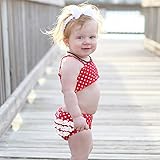 Ruffle ButtsラッフルバッツRuffled Swimwearスイムウエア Red Ruched Polka Dot Bikini レッドシャーリングポルカドット 水着 キッズ 発送 [並行輸