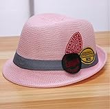 Rush.C ファッション 小物 帽子 麦わら帽子 キッズ メッシュ ブルー ピンク イエロー 【Rush.Cオリジナルハンカチセット】 B98