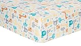 Trend Lab Deluxe Flannel Fitted Crib Sheet, Lullaby Zoo by Trend Lab [並行輸入品]