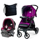 Peg Perego Booklet w Primo Viaggio 4/35 Infant Car Seat, Fleur & Borsa Diaper Bag (Licorice) by Peg 