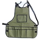 RaiFu 作業エプロン　実用　防水　マルチポケット　ガーデン　作業服　ガーデン　ハードウェア　ツールキット　多機能　収納　ペット用品　フリーサイズ グリーン