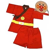 甚平 夏物 アンパンマン 変身なりきり甚平 お面付き パジャマ ANPANMAN 男の子 女の子 fo-sa11 95cm レッド