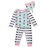 MIOIM® 子供服 ロンパース ズボン 帽子 ３点セット プリント Tシャツ＆ロングパンツ　 セットアップ ベビー 子供 ベビー服