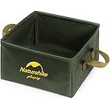 Naturehike 布バケツ 屋外用 折りたたみ式四角バケツ アウトドア用携帯軽量化 折り畳み式 洗面器 水の入れ物 小物入れ 洗いおけ (緑)