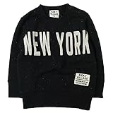 《H28年秋冬物》KICKY VILLAGE(キキイ ビレッジ) カラーチップ30/10裏毛NEW YORKトレーナー 100cm/ブラック NO.KV-15408