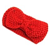 【ノーブランド 品】幼児　赤ちゃん　花　弾性　かぎ針　編み　ヘアバンド　ヘッドバンド　カチューシャ　全９色 - 赤