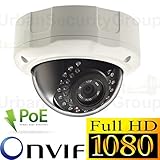 USG 2MP 1080P IP PoE Dome Security Camera: 1/2.5" SONY CMOS Advanced Sensor, Power Over Ethernet, 2.