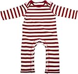 Babybugz Baby Stripy Rompasuit / Baby And Toddlerwear (3-6) (Red/White) by BABYBUGZ