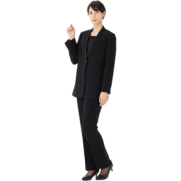 Amazon.co.jp: [SORITEAL] 喪服 パンツスーツ ロングジャケット