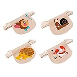 Dulcii コットン100％ 汗取りパッド 背中 インナー 遊び/あせも対策 ベビー 赤ちゃん 無添加素材 プレゼント 自分用 出産お祝い ガーゼ生地 肌に優しい 4セット (B)