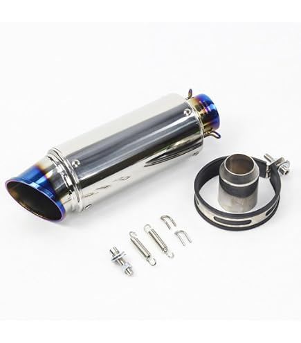 Amazon | チタン焼き風 スリップオン マフラーサイレンサー 61mm 60.5