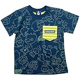 《初夏盛夏対応》 BateauBleue(バトーブルー) 天竺総柄Pt半袖Tシャツ 80cm /Nv NO.AH-1651316