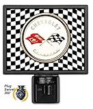 アートプレートgm-134-nlコルベットCheckered FlagロゴNight Light
