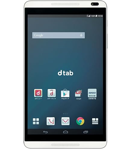 dtab 10.1インチ ホワイト Androidタブレット本体 ドコモ、キャンペーン価格9,975円の10.1型タブレット端末「dtab