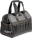 リフト安全acw-6yブラック/グレー15 " x 8 " x 12 " wide openツールバッグ